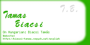 tamas biacsi business card