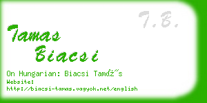 tamas biacsi business card